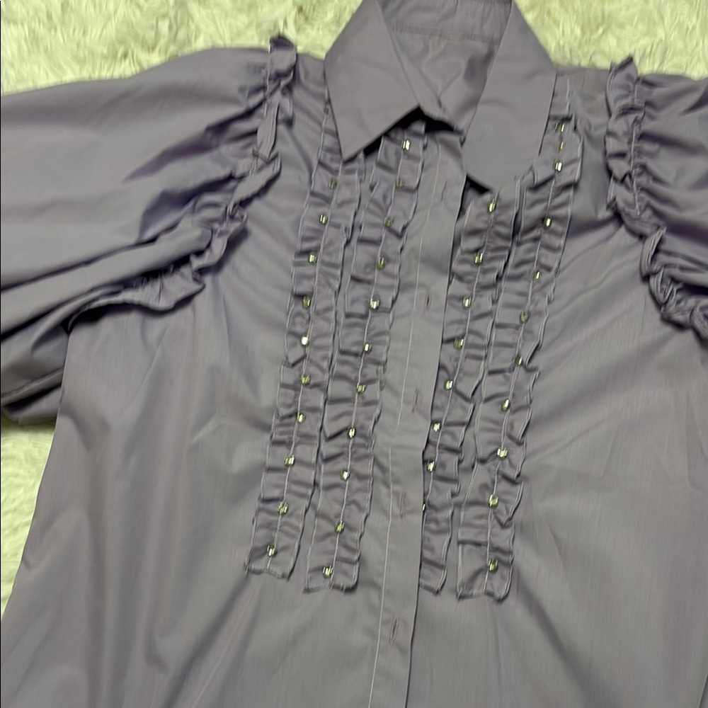 Elegant Purple Button Down Shirt